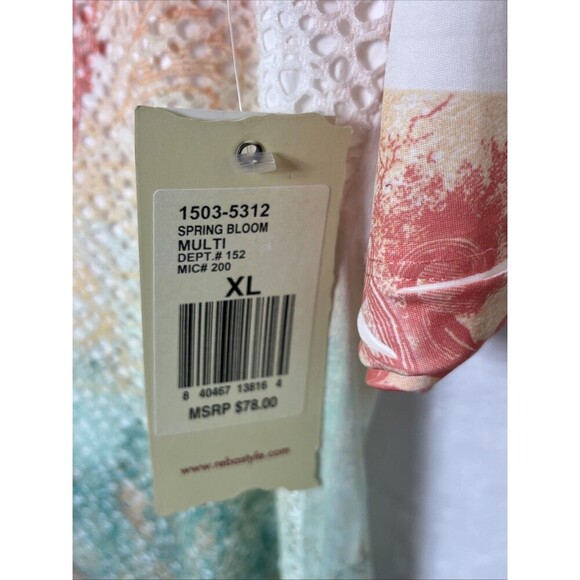Reba Women's Spring Bloom Blouse Sequins Multicolor Size XL NEW - Picture 2 of 10